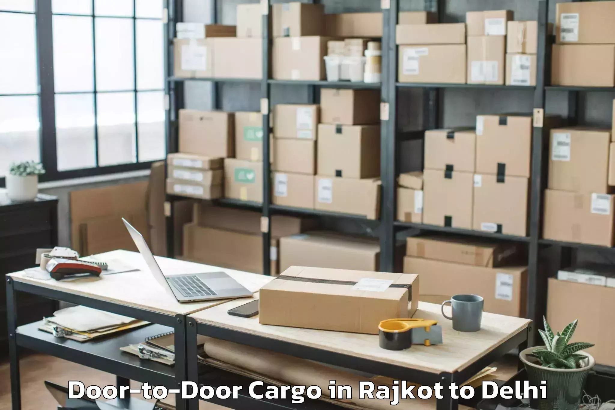 Reliable Rajkot to Sansad Marg Door To Door Cargo